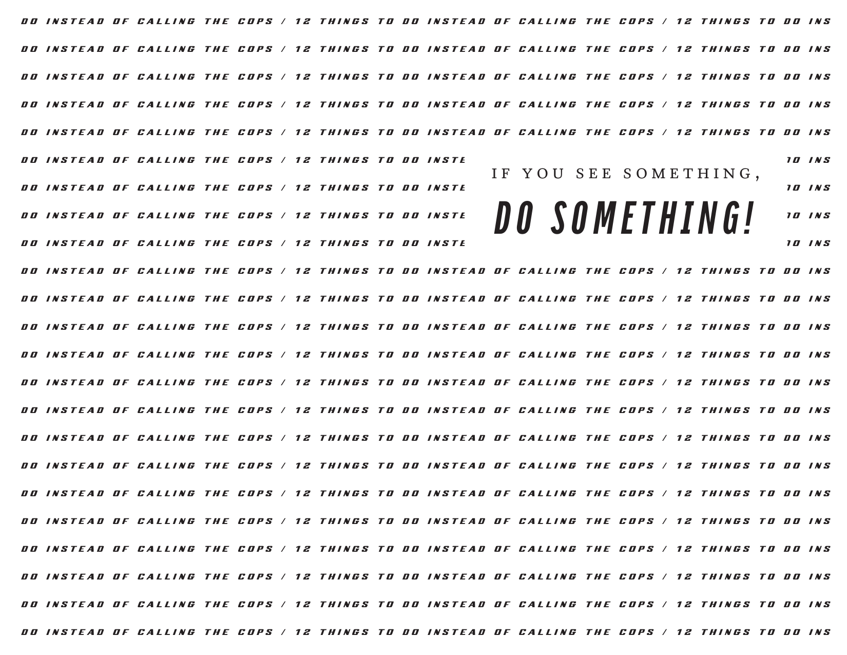 12 Things to Do Instead of Calling the Cops cover